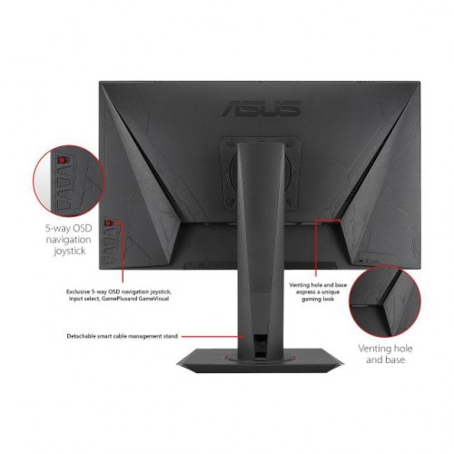 Monitor ASUS MG248QR, 24 inch, Wide, Full HD 144Hz FreeSync / Adaptive-Sync, D-Sub, DVI-D, DisplayPort, Black
